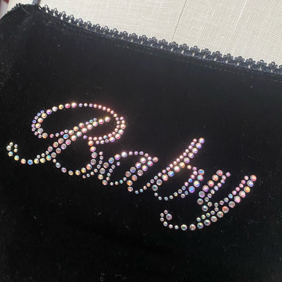 Velvet and rhinestone black tank top - Picture 3 of 6